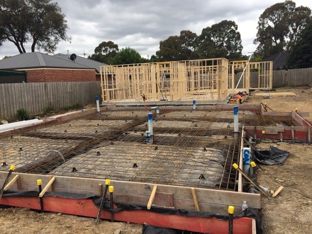 Custom Home Builder Mooroolbark, foundations being laid